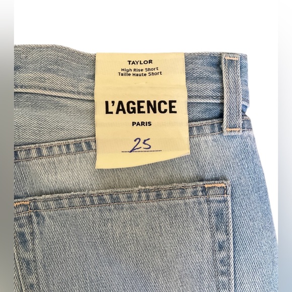 L’agence Taylor High Rise Blue Denim Shorts - Picture 4 of 7